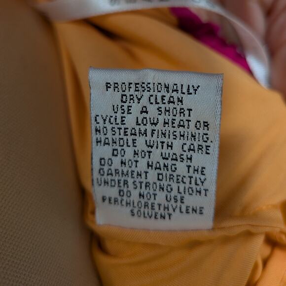 Vintage Prom Dress Maxi Gown L Pink Y2K Beaded Glam Silk Backless Pageant Formal - Picture 12 of 13